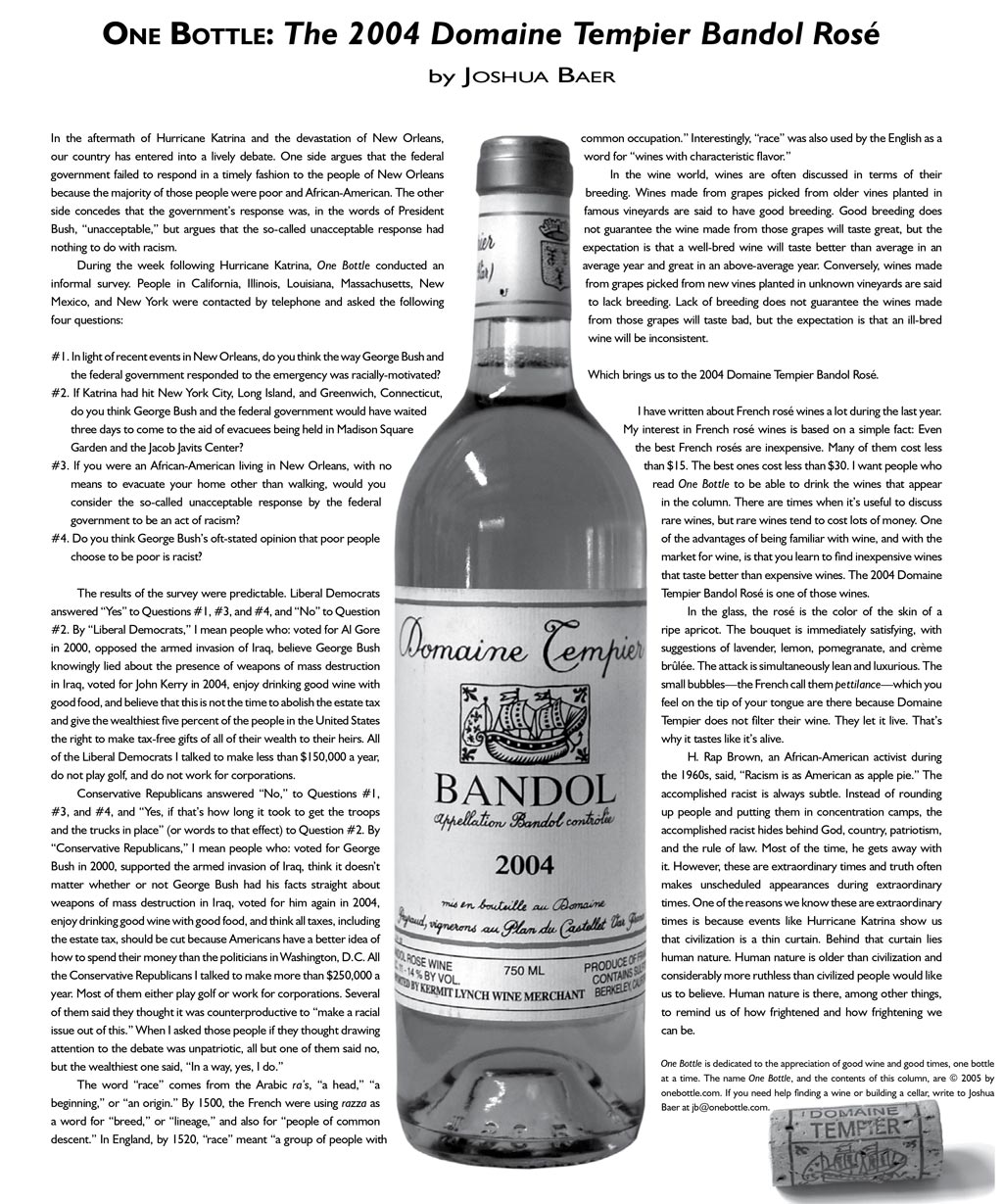 2004 Domaine Tempier Bandol Rosé