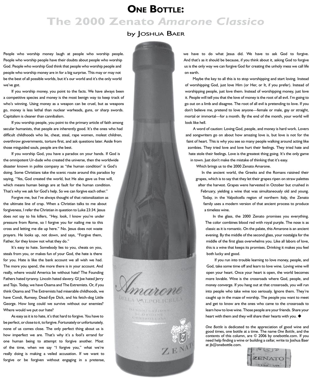 2000 Zenato Amarone della Valpolicella Classico