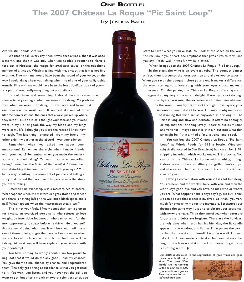 2007 Château La Roque Pic Saint Loup