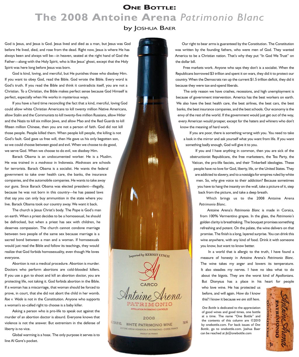 2008 Antoine Arena Patrimonio Carco Blanc