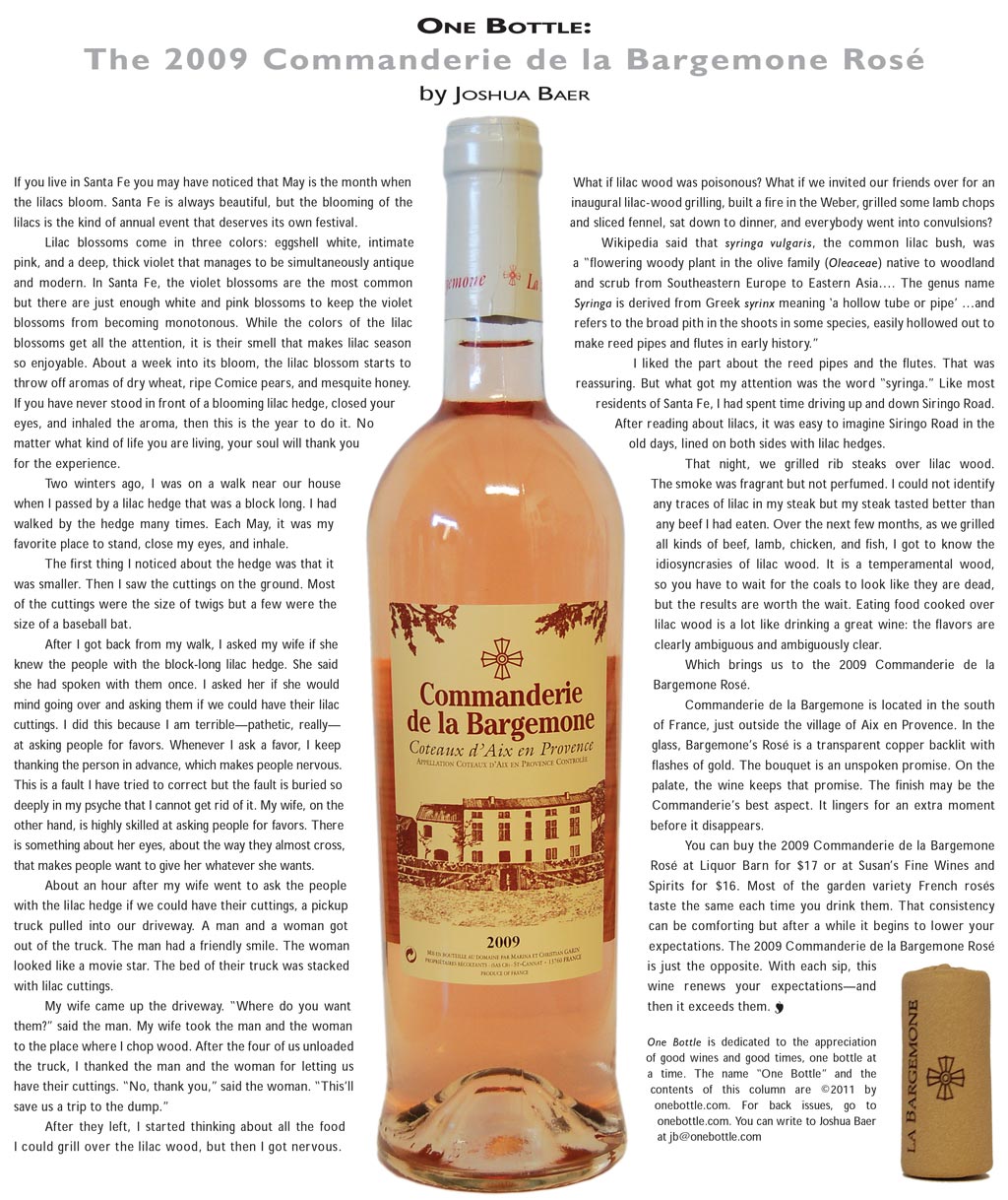 2009 Commanderie de la Bargemone Rosé