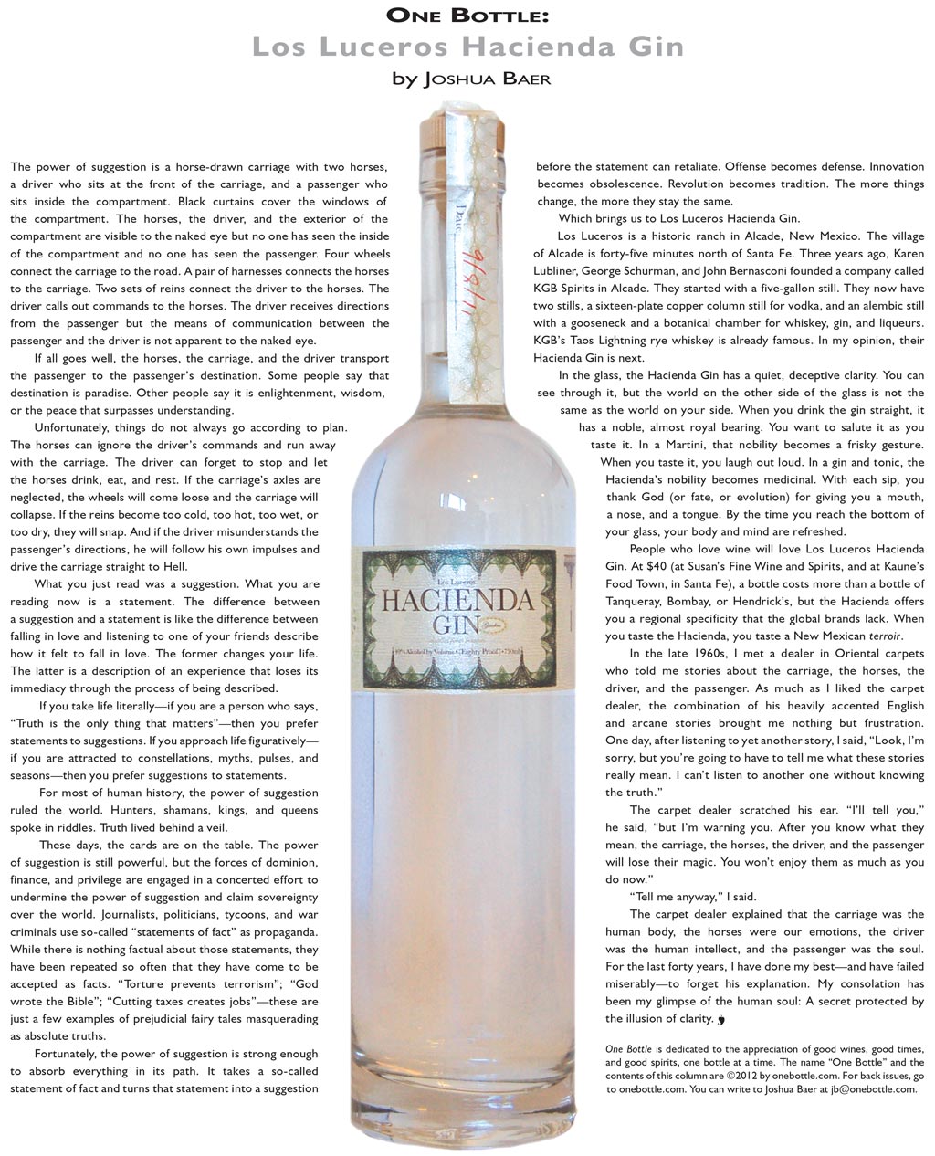 Los Luceros Hacienda Gin