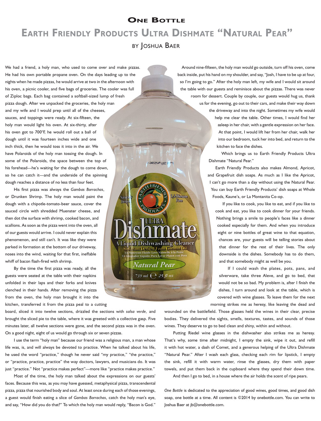 Earth Friendly Products Ultra Dishmate Natural Pear