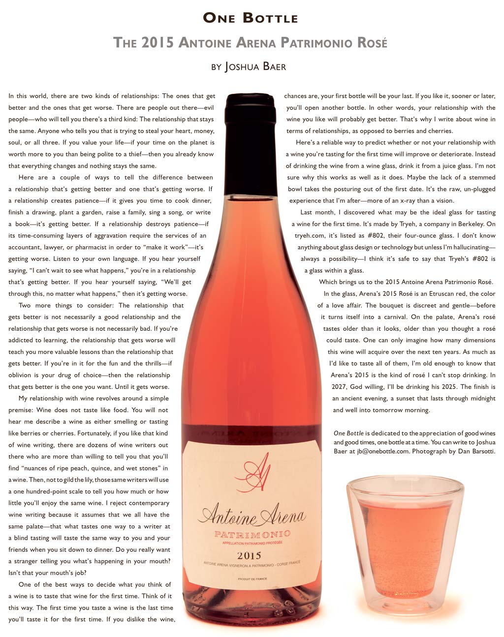 2015 Antoine Arena Patrimonio Rosé
