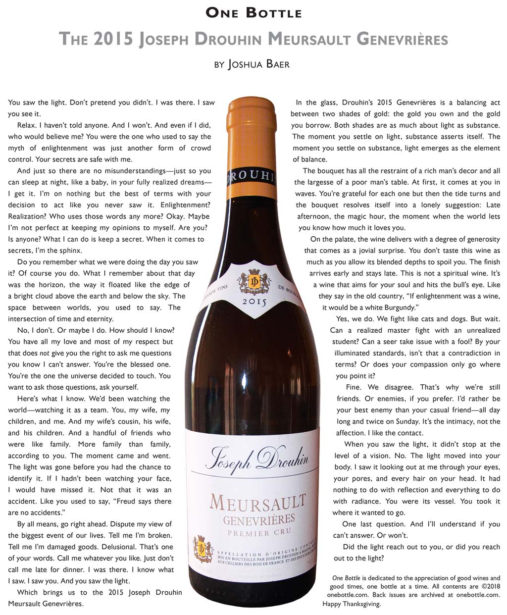 2015 Joseph Drouhin Meursault Genevrières