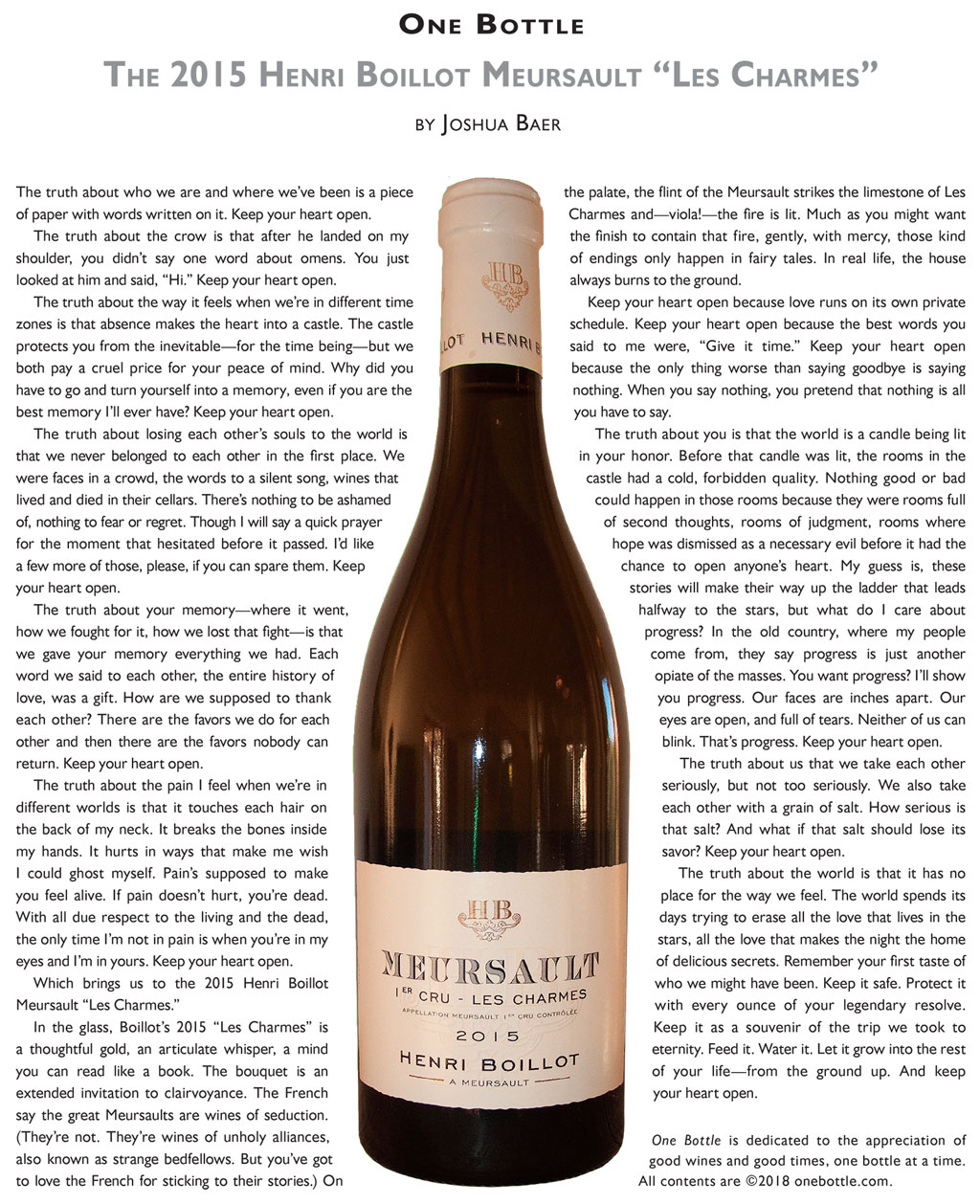 2015 Henri Boillot Meursault Les Charmes