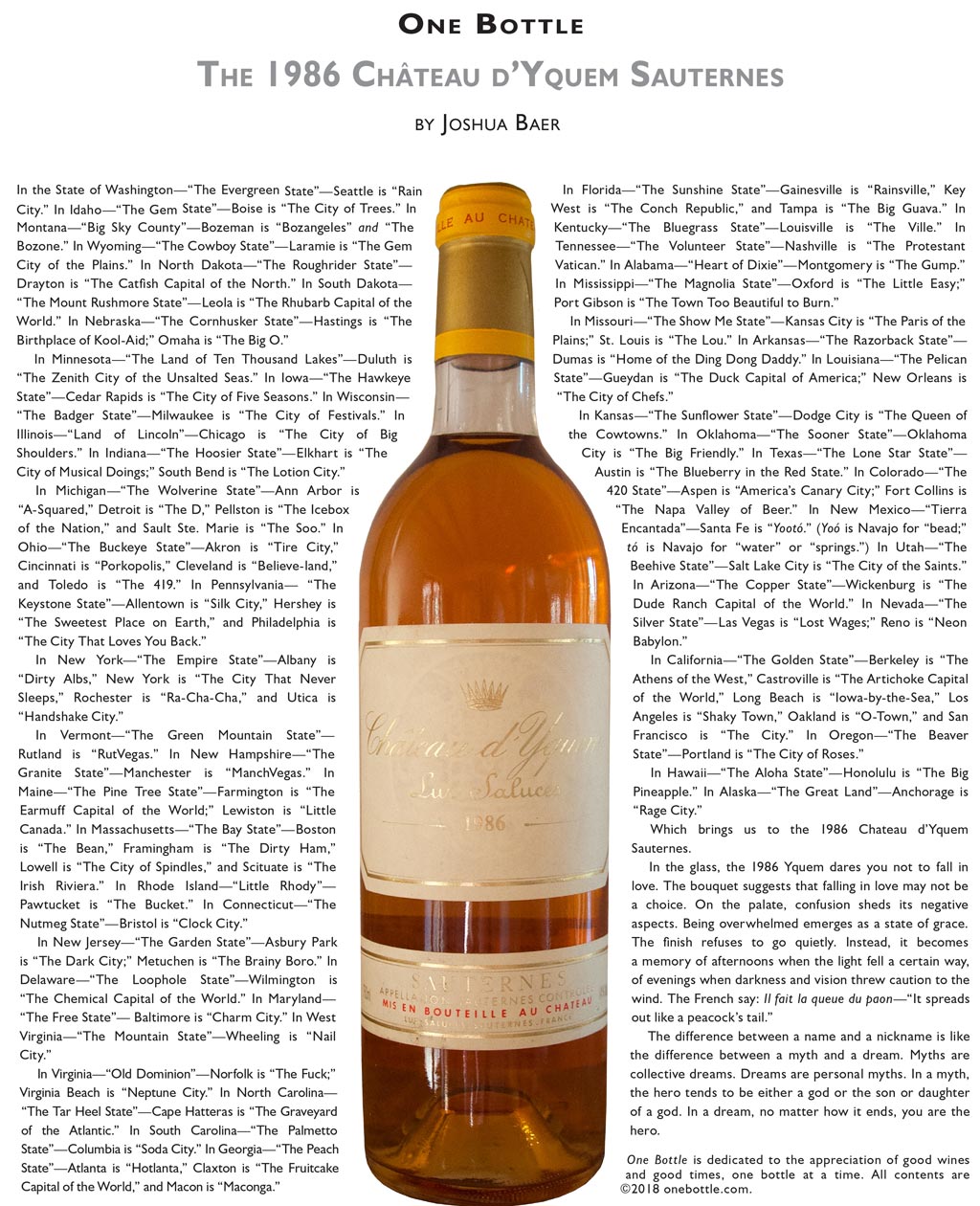 1986 Château d’Yquem Sauternes